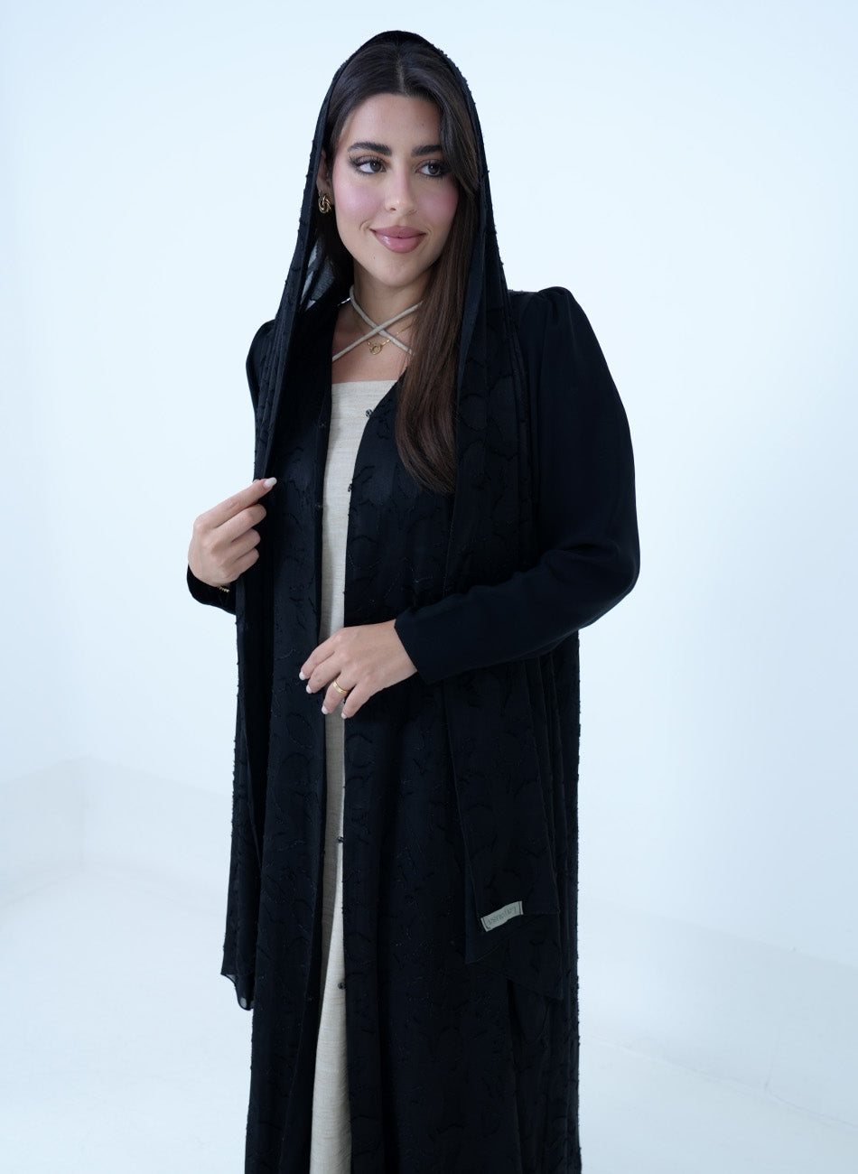 Flower chiffon Abaya + Shaila