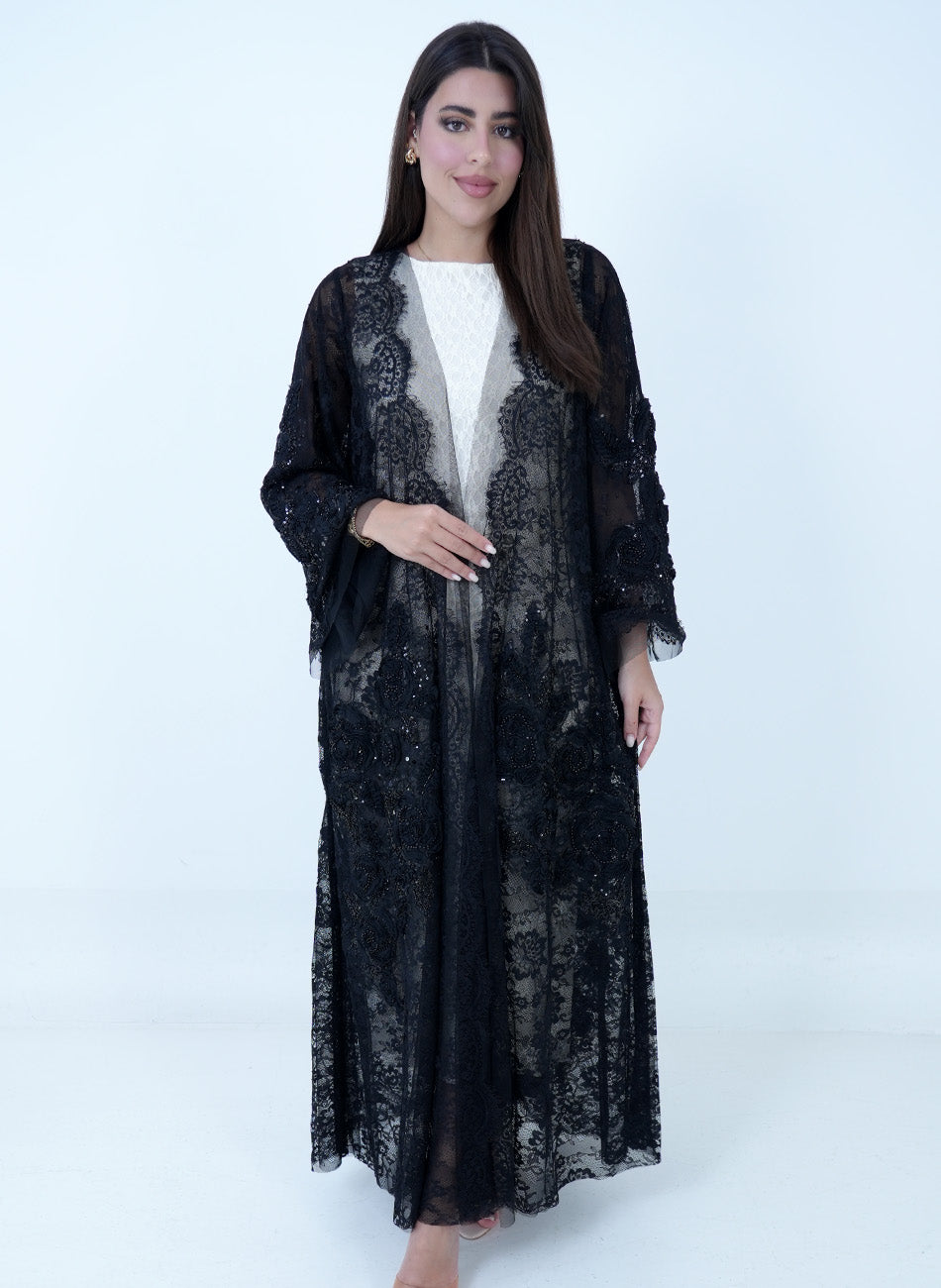 Lace Éclat Abaya + Shaila
