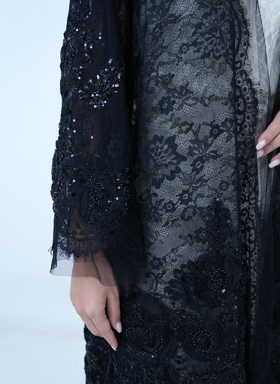 Lace Éclat Abaya + Shaila