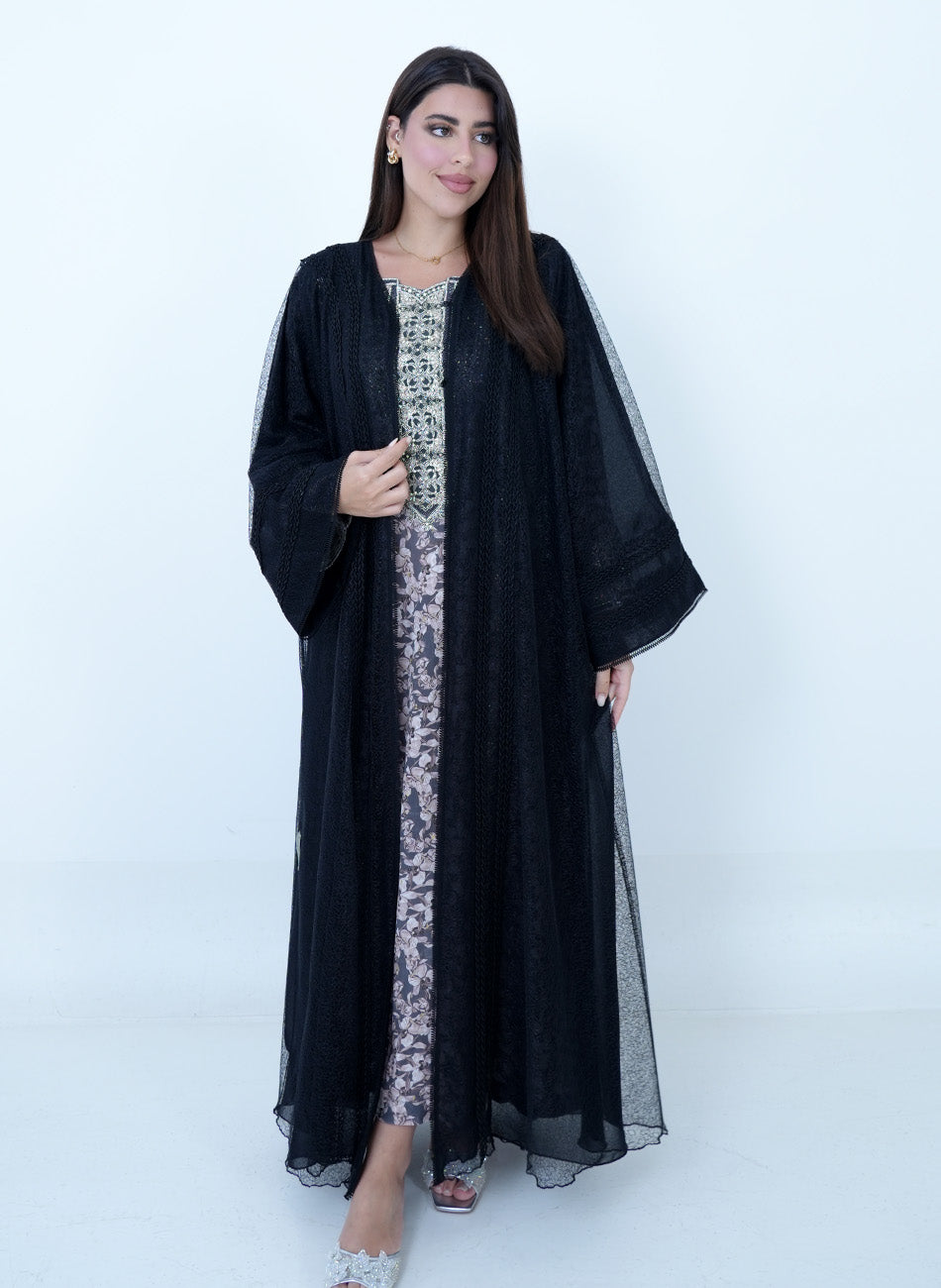 Chiffon x tulle Abaya & Shaila