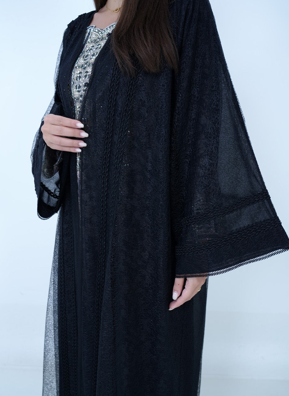 Chiffon x tulle Abaya & Shaila