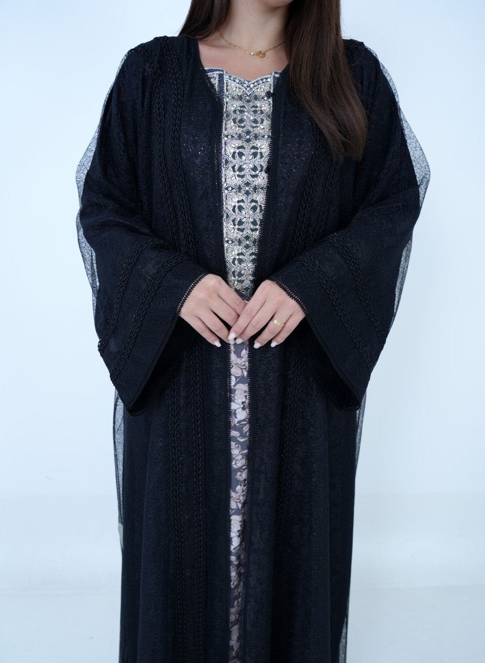 Chiffon x tulle Abaya & Shaila
