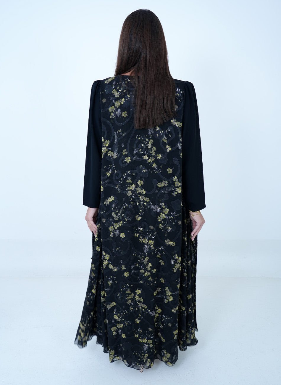 Yellow Bloom Abaya + Shaila